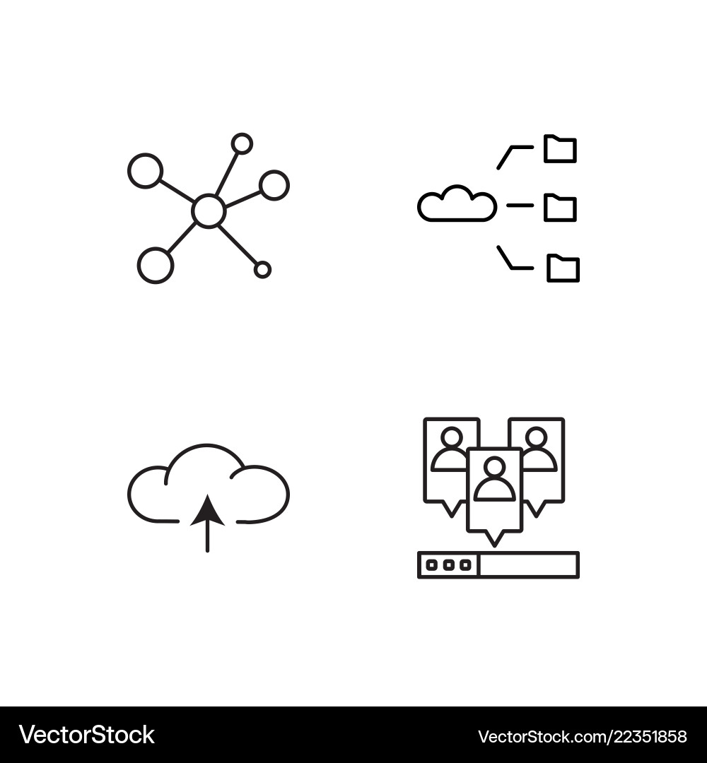 Web simple outlined icons set Web simple outlined icons set Vector Image