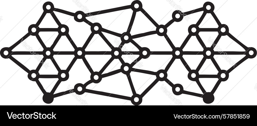 Abstract connected lines network for digital tech Vector Image