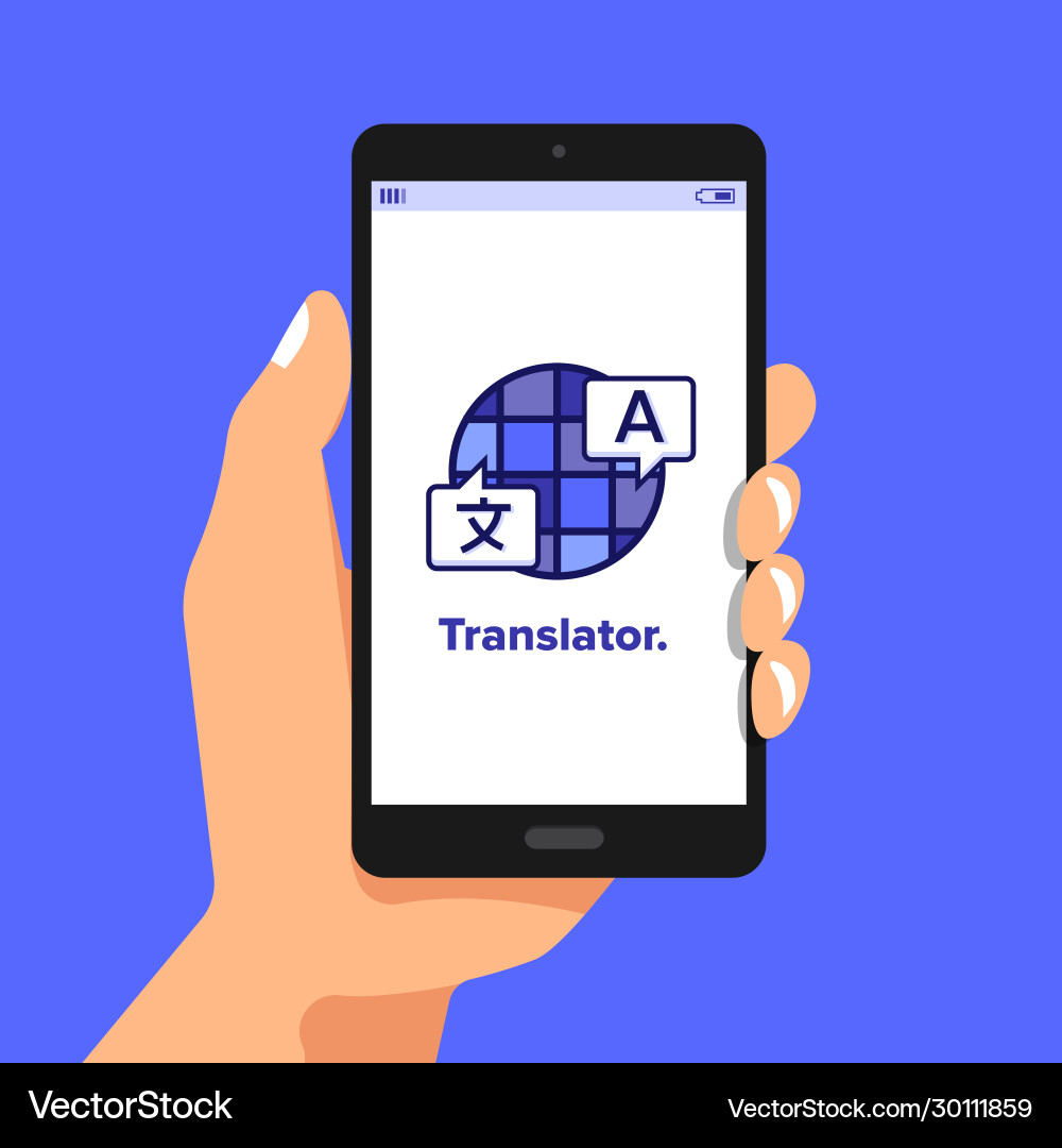 App translate language 02 App translate language 02 vector image