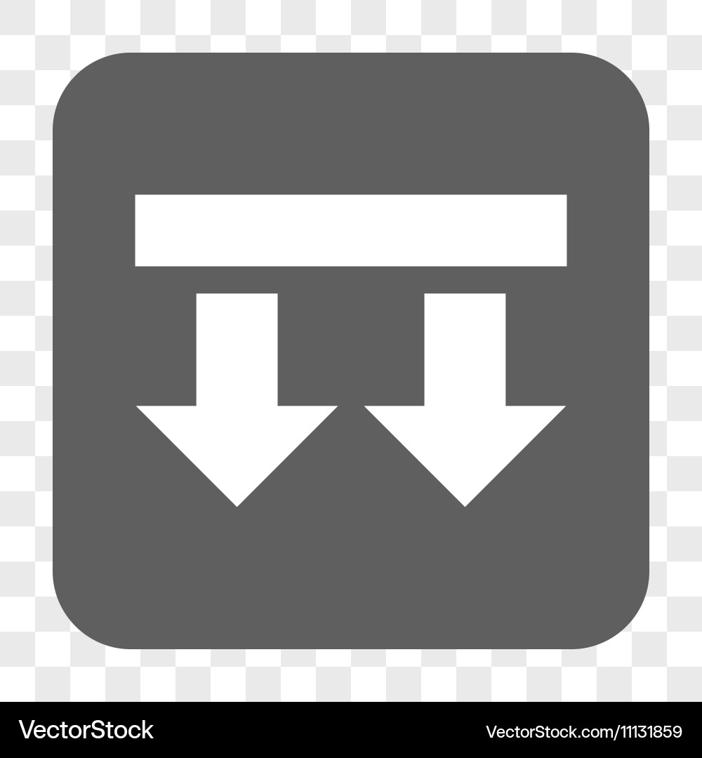 Bring down rounded square button Vector Image