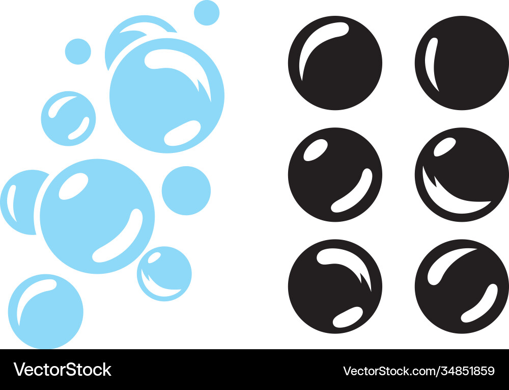 Bubbles - Water Drop Reflection Vector Image