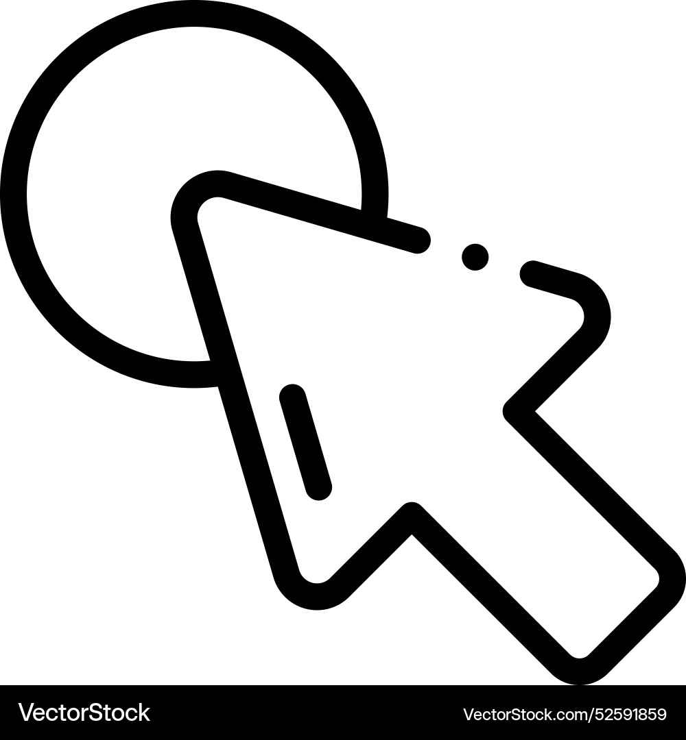 Click icon thin linear style design isolated Click icon thin linear style design isolated vector image