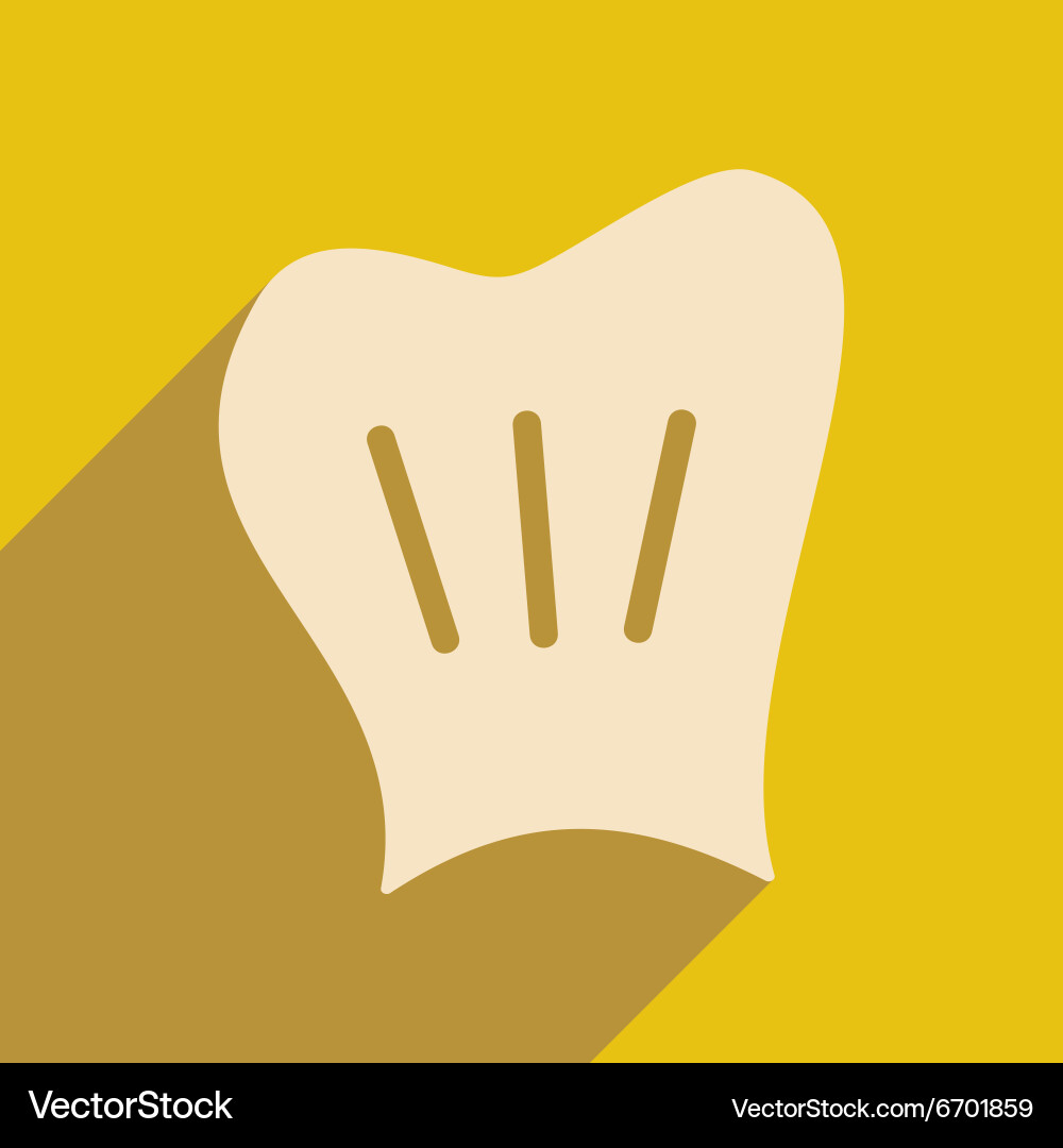 Flat with shadow icon and mobile application chef vector image