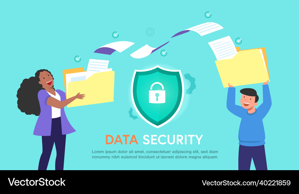 Folder and files transferring move with security Folder and files transferring move with security vector image