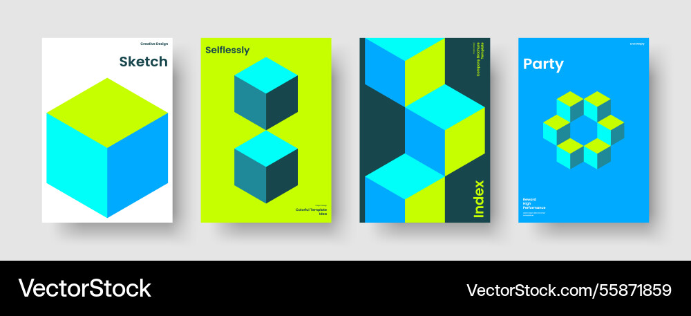 Geometric book cover layout modern flyer template Geometric book cover layout modern flyer template vektorbild
