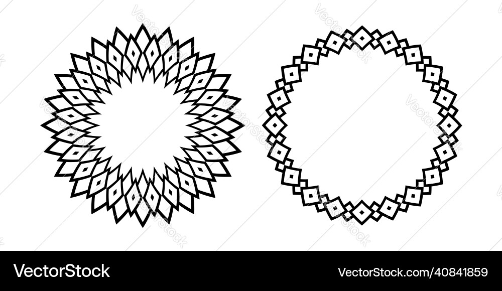 Geometric Circle Patterns vector image