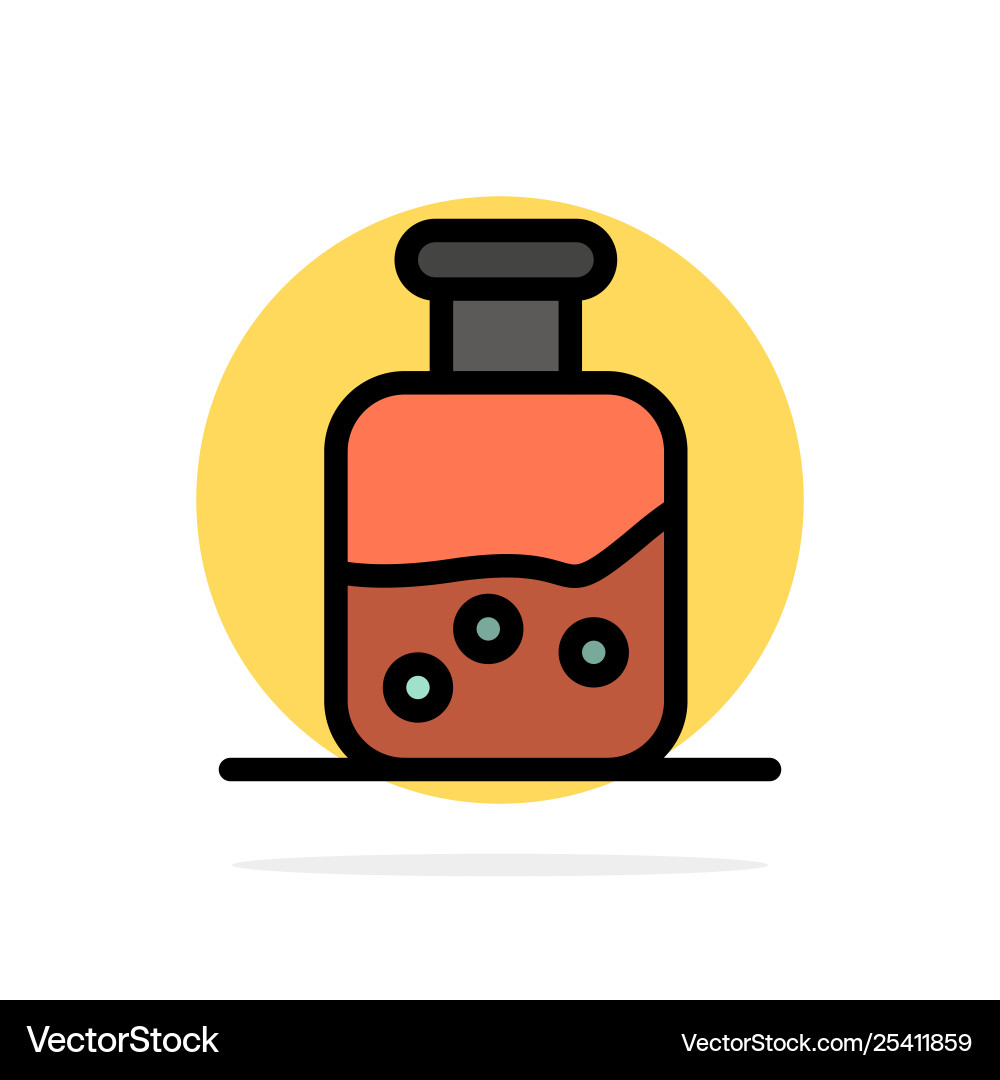 Lab test science bottle abstract circle Vector Image