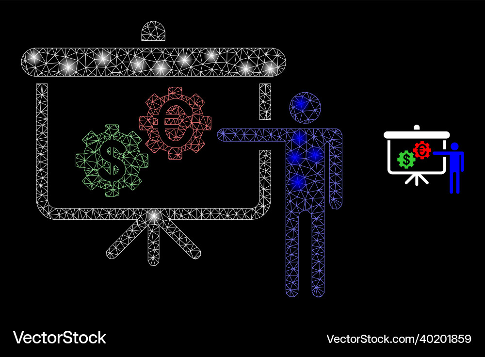 Mesh web financial engine presentation Mesh web financial engine presentation vector image