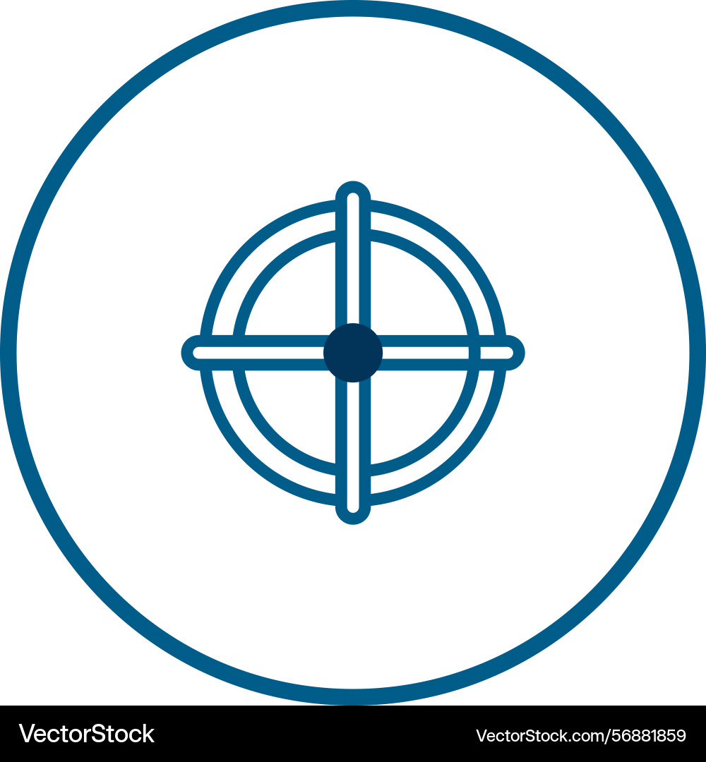 Minimalistic target icon with concentric circles Vector Image