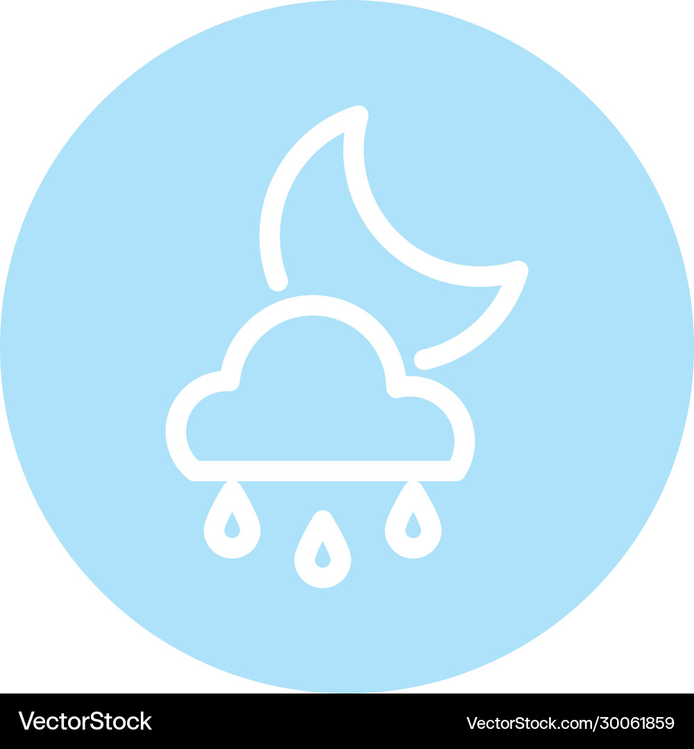 Moon with clouds and snow block flat style Vector Image