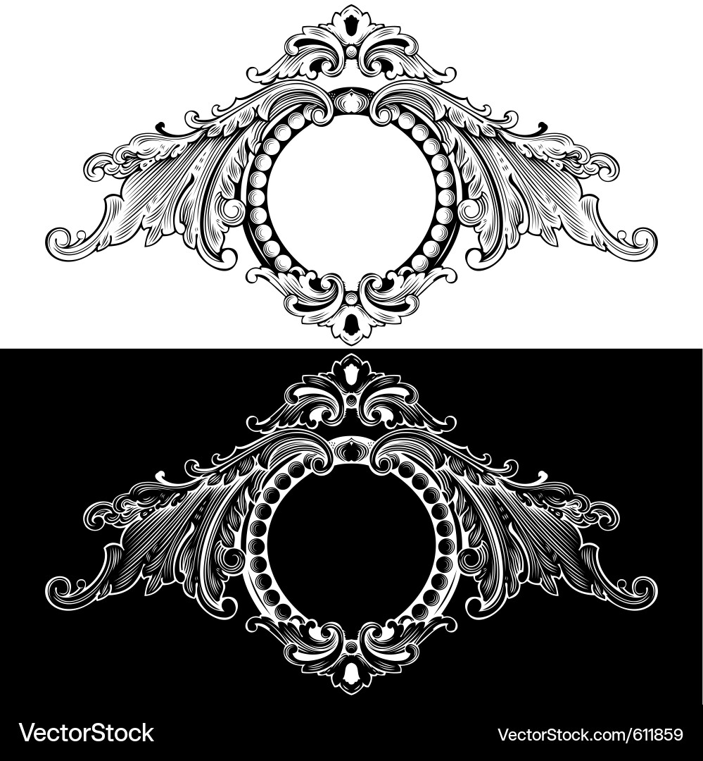 Ornate Scroll Frames vector image