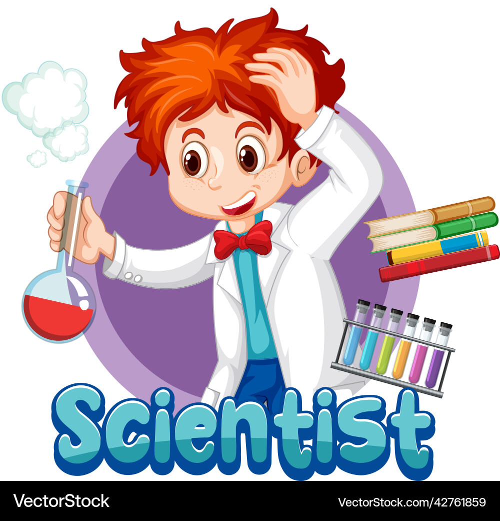 Scientist doing science experiment in the lab Scientist doing science experiment in the lab vector image