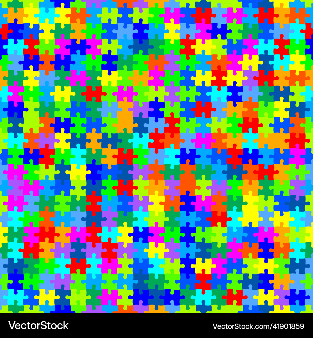 Seamless colorful pattern with puzzles jigsaw Seamless colorful pattern with puzzles jigsaw vector image