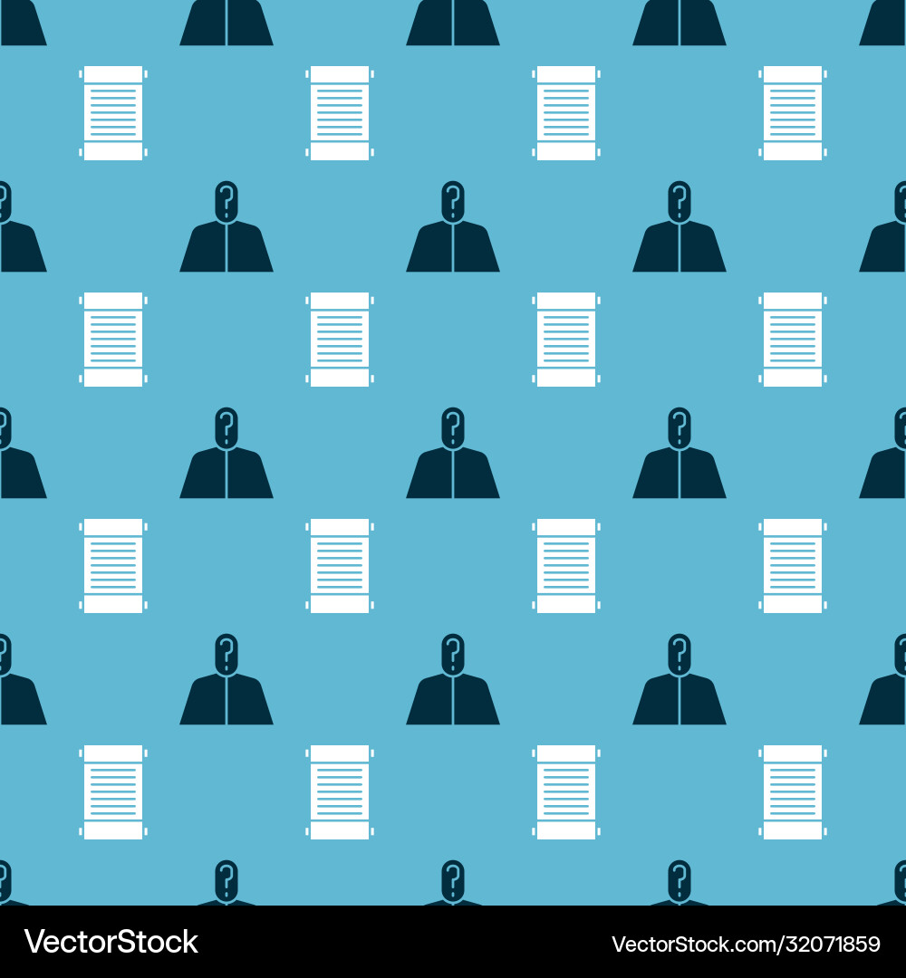 Set anonymous with question mark and decree paper vector image
