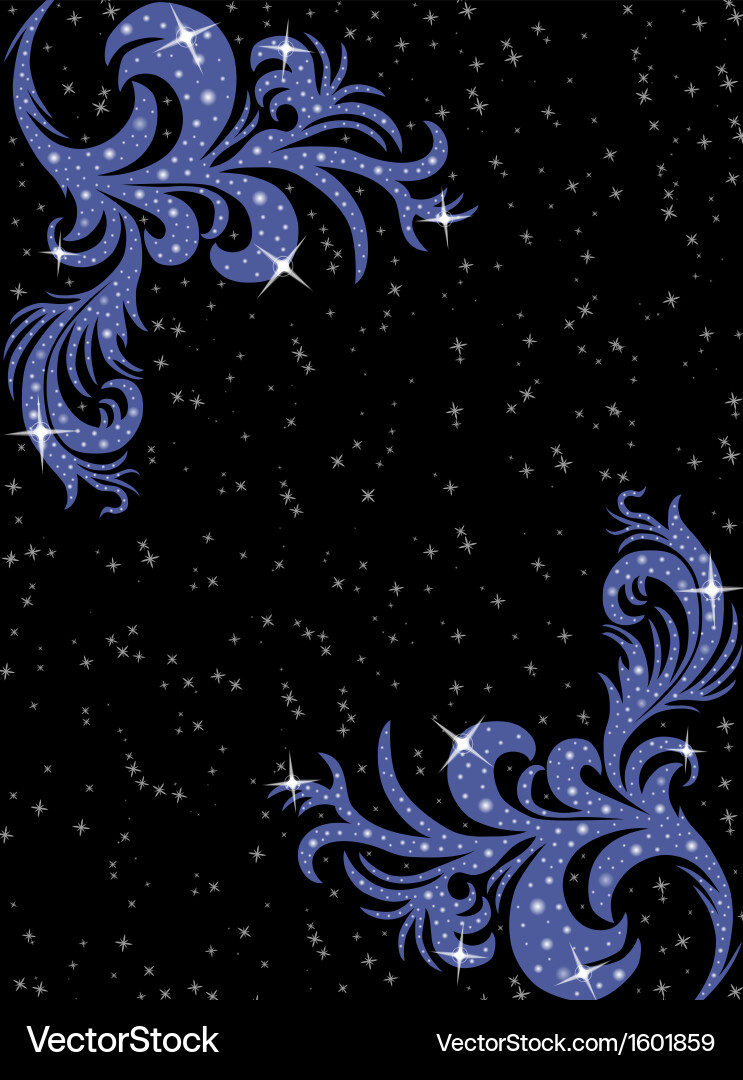 Sparkling Starry Abstract Background Vector Image