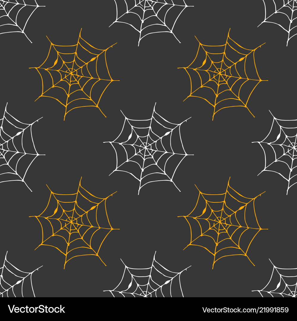 Spooky Spider Web Pattern vector image