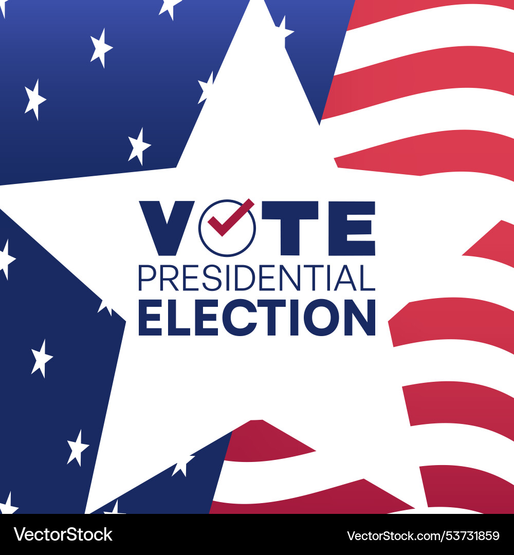 Vote presidential election 2024 campaign banner Vote presidential election 2024 campaign banner Vector Image