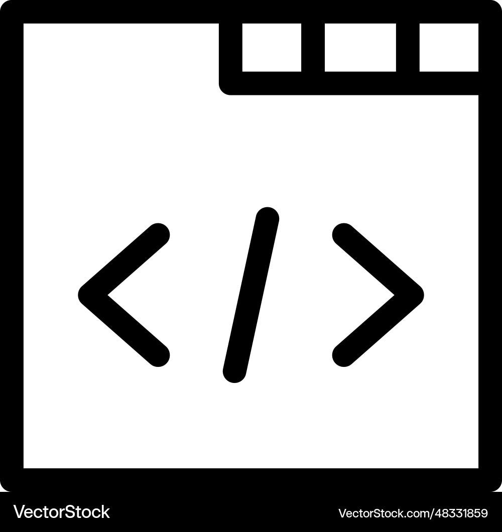 Web programming icon Web programming icon Vector Image