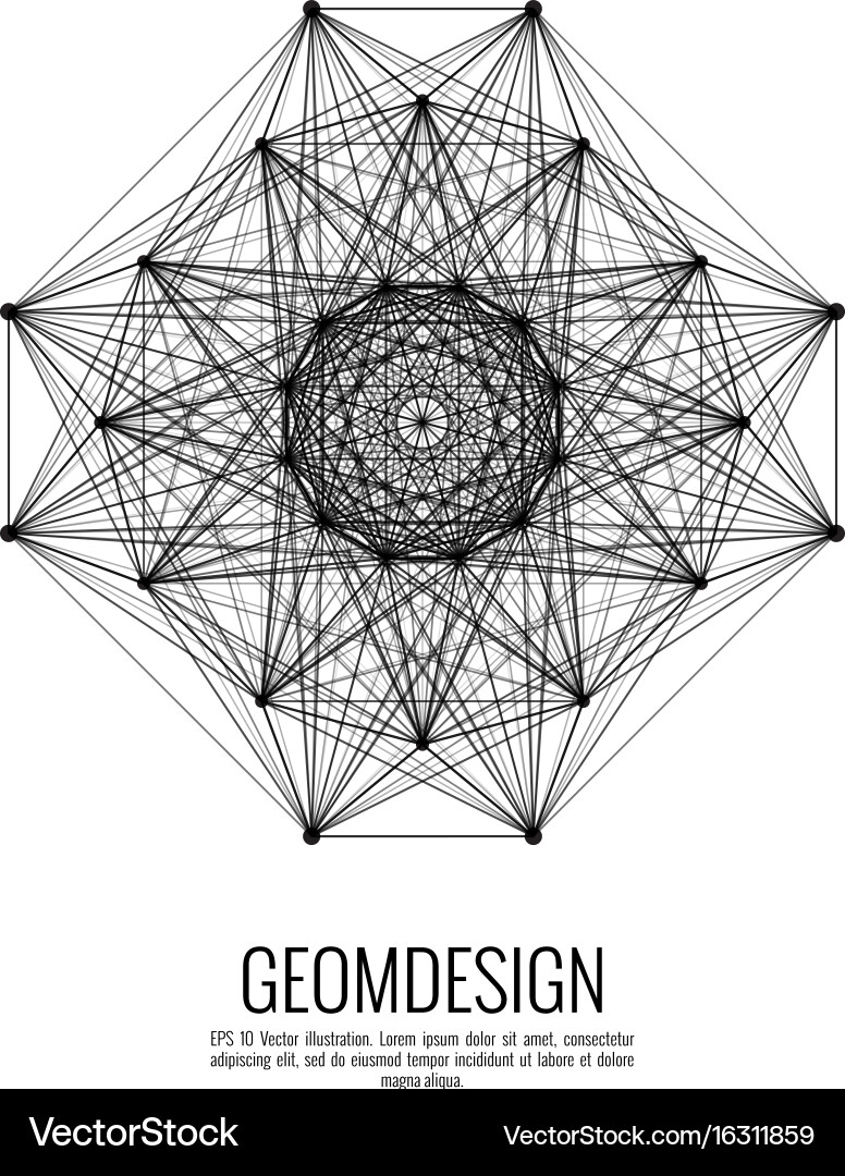 Wireframe element vector image