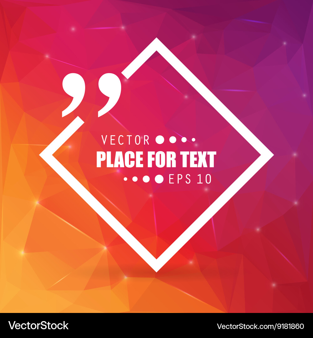 Abstract concept empty speech square quote vector image