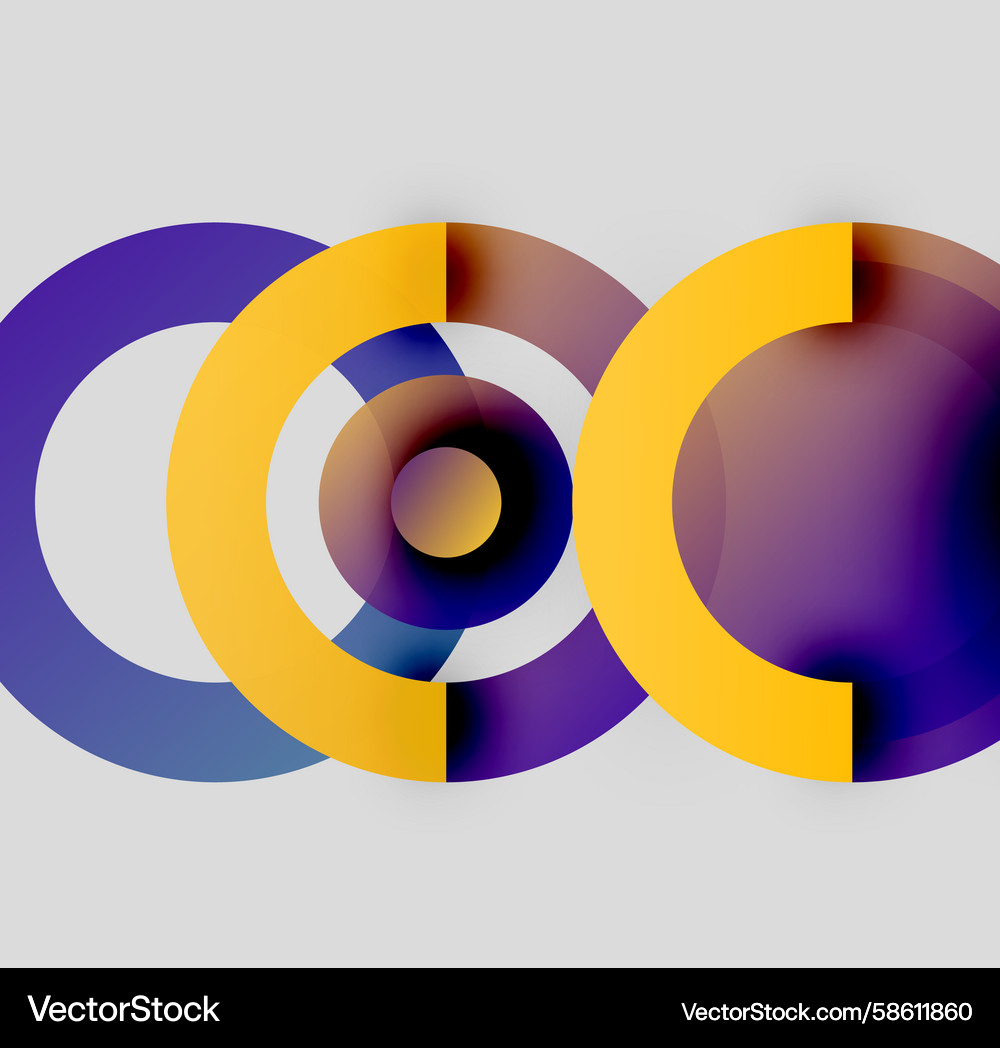 Abstract design features overlapping circles Vector Image