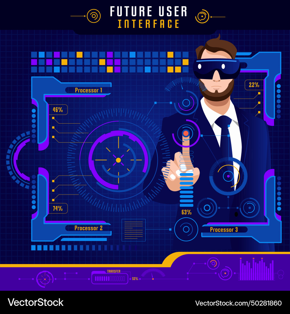 Abstract future user interface Abstract future user interface vector image