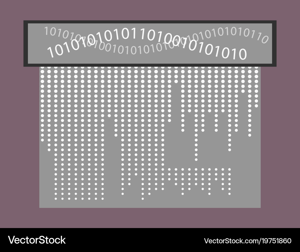 Abstract technology background binary computer vector image