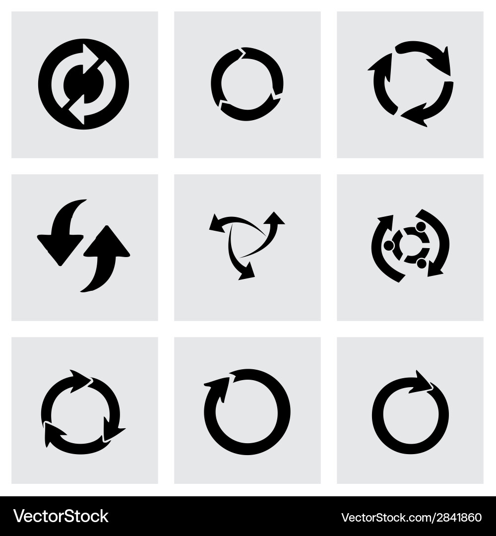 Circular Refresh Icons Set vector image