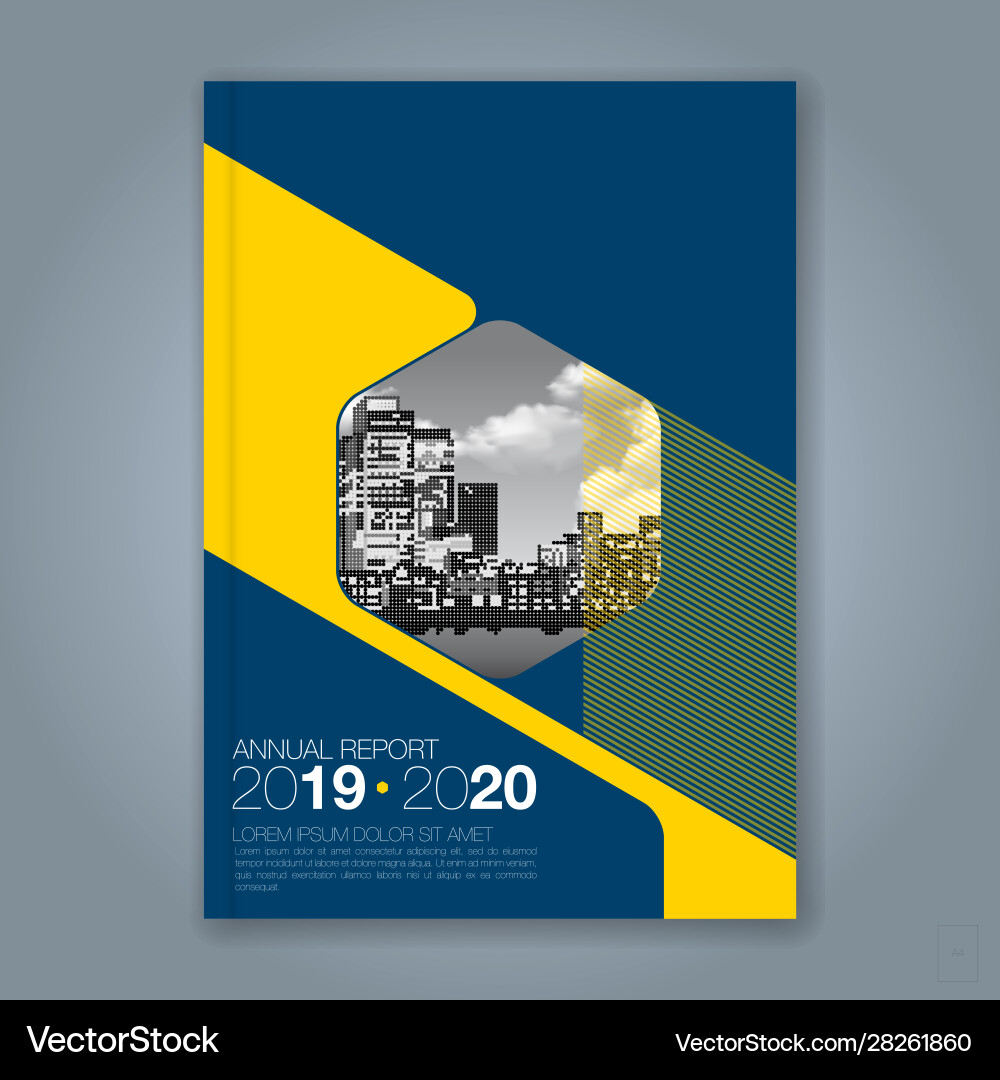 Cover annual report 1461 vector image