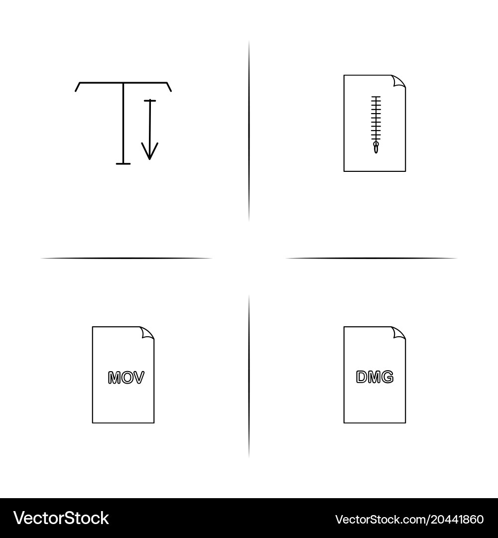 Files and folders sign simple linear icon Vector Image