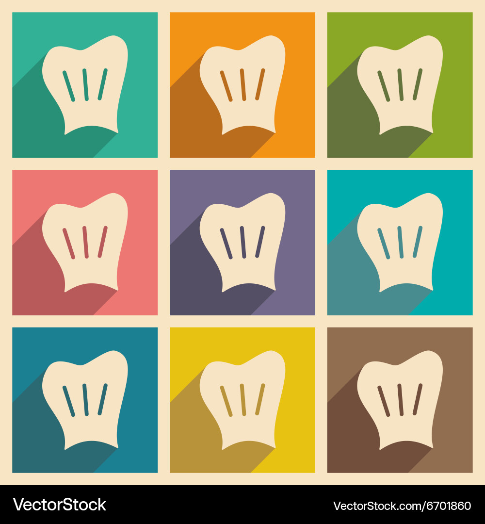 Flat with shadow concept and mobile application vector image