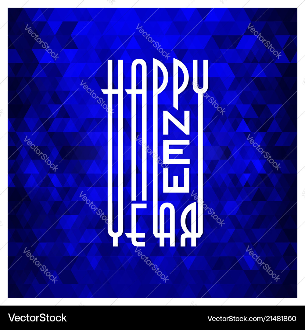 Frohes neues Jahr Typografie mit Abstract Vektorbild