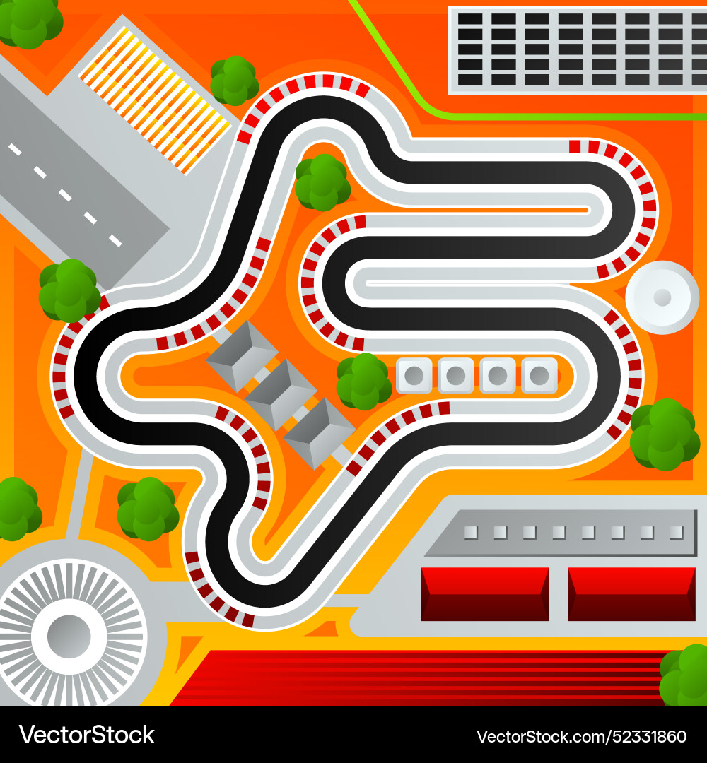 Gradient race track vector image