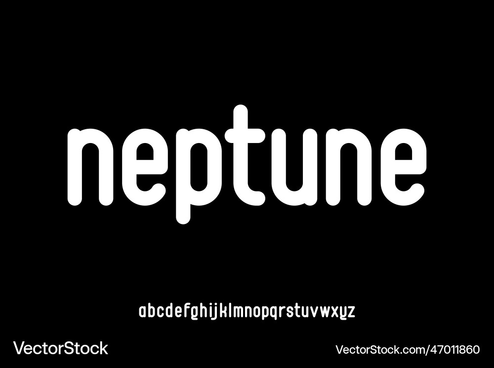 Playful rounded edge sans serif display font Playful rounded edge sans serif display font Vector Image