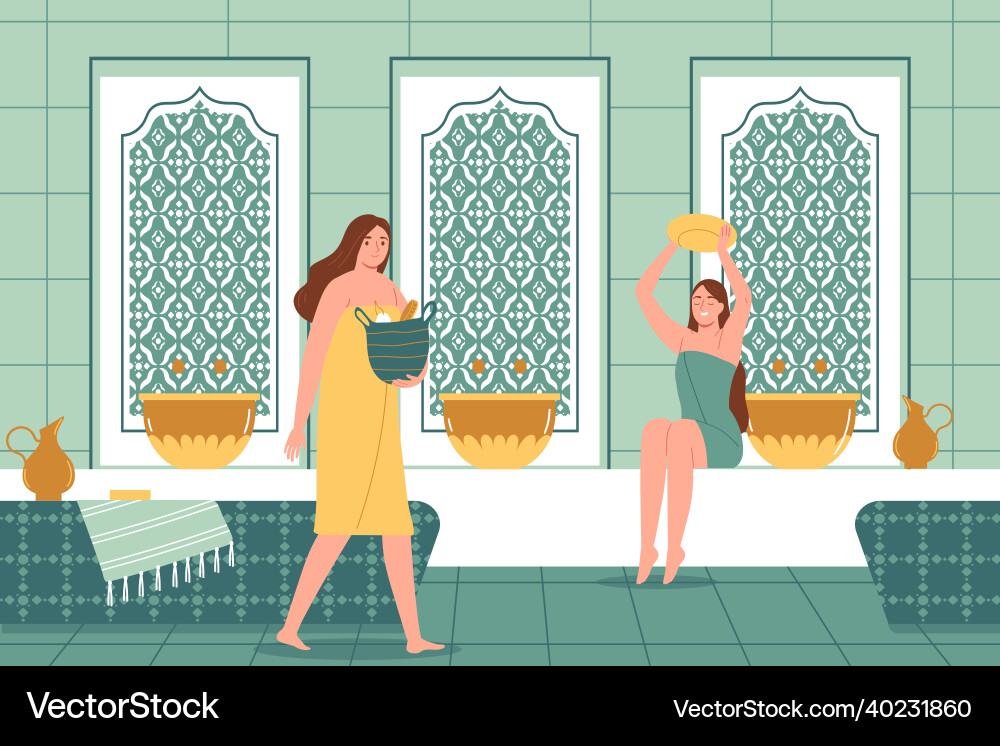 Spa flat Royalty Free Vector Image - VectorStock