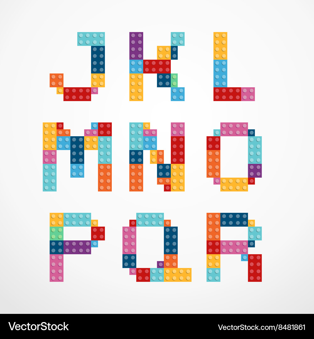 Colorful Alphabet Block Pattern Vector Image