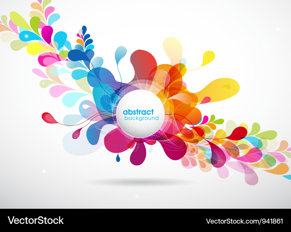 Colorful Floral Abstract Background vector image