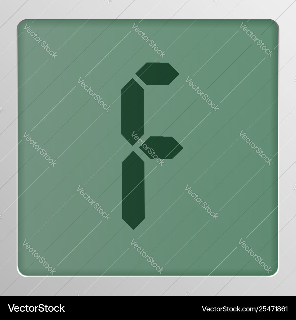 Digital character set typeface on a screen Digital character set typeface on a screen vector image