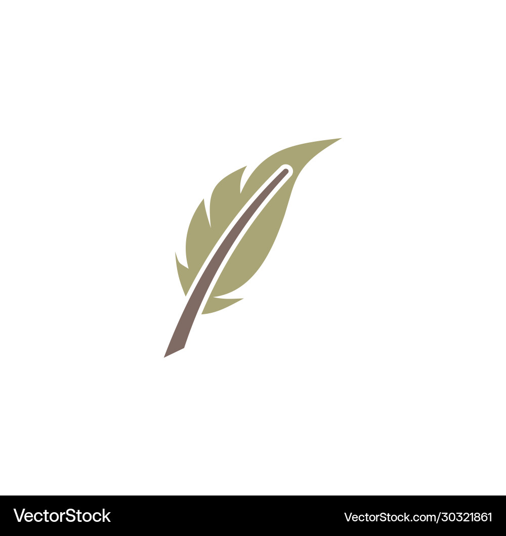 Feather icon on background for graphic and web Feather icon on background for graphic and web vector image