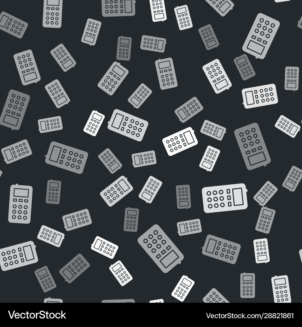 Grey remote control icon isolated seamless pattern Grey remote control icon isolated seamless pattern vector image