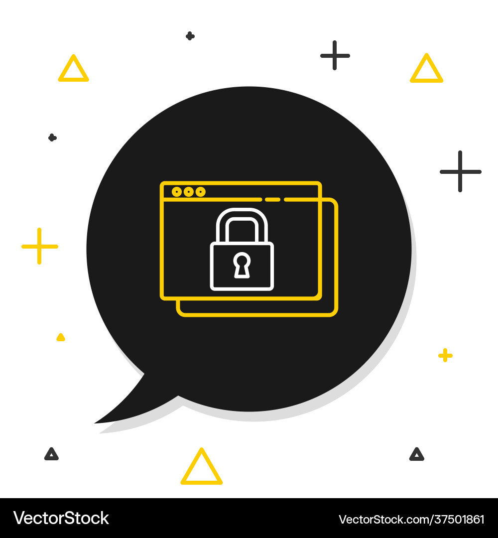 Line secure your site with https ssl icon Line secure your site with https ssl icon vector image