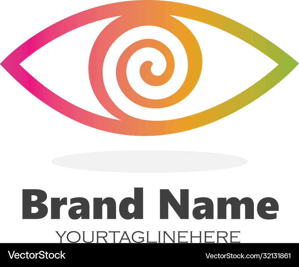 Optical eye icon logo template Vector Image