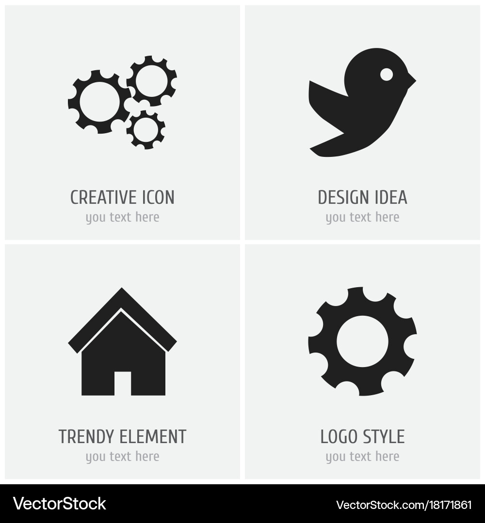Set of 4 editable network icons includes symbols Vector Image