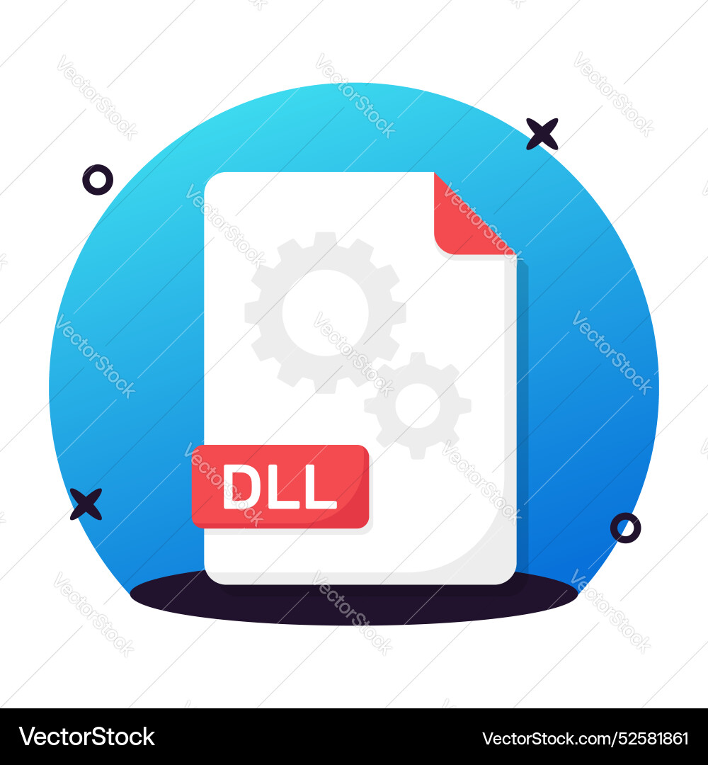 Take a look at this creatively designed dll file vector image