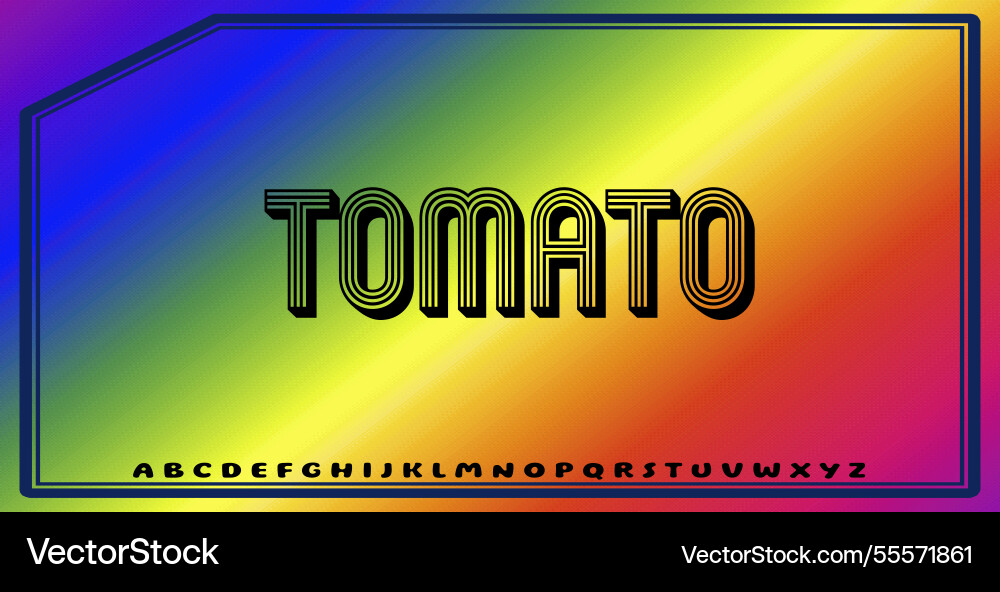 Text effects with editable colors and abstract Vector Image