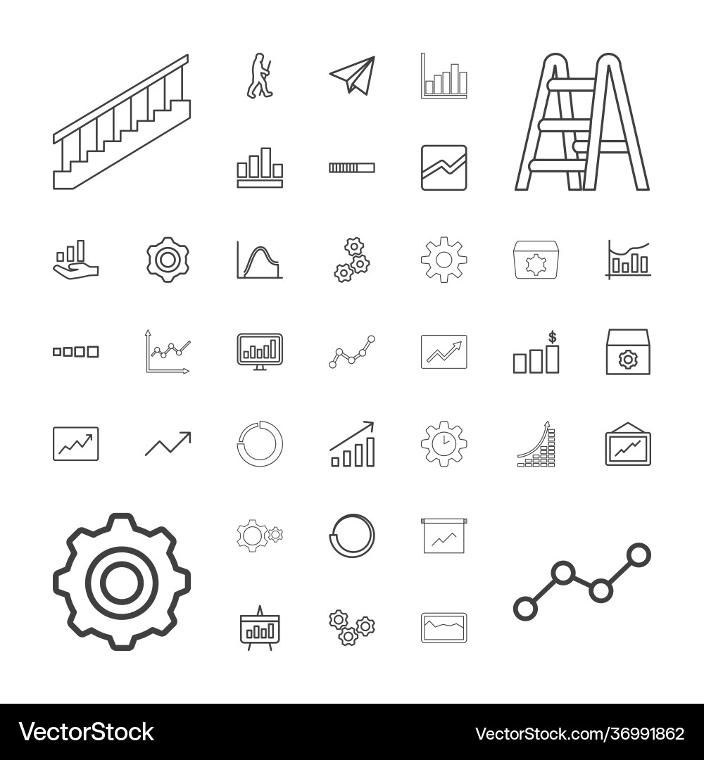 37 progress icons (36991862) – Free Vector | VectorStock
