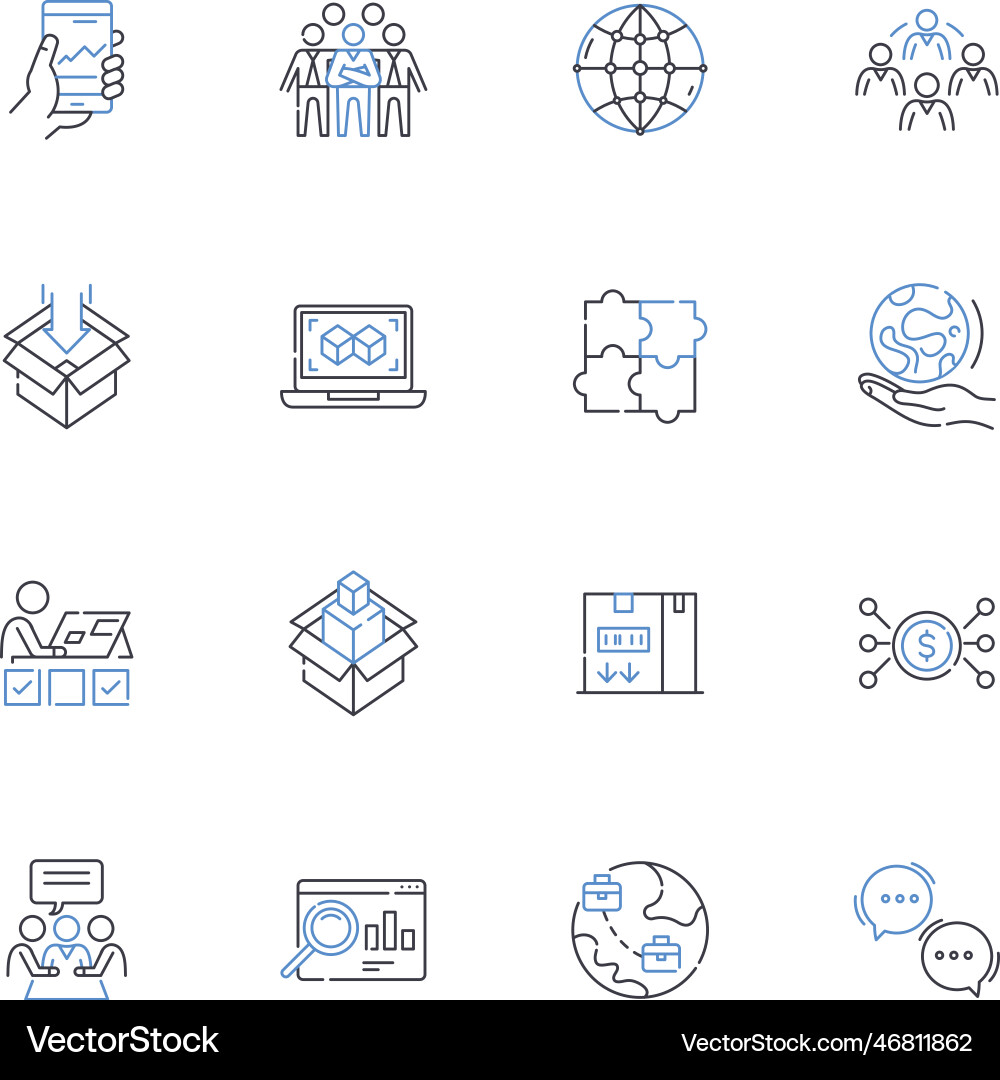 Abteilungsleitung Icons Sammlung Abteilungsleitung Icons Sammlung vektorbild