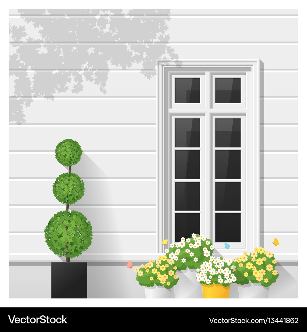 Architectural element window background 5 vector image