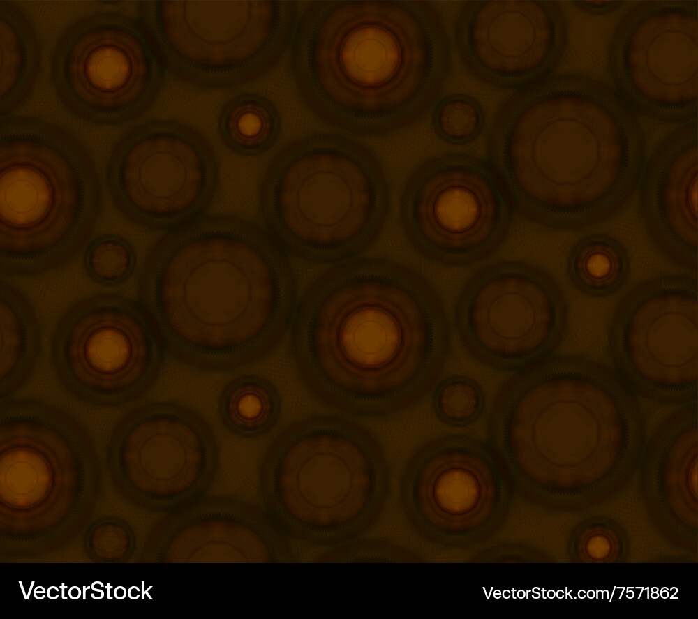 Brown seamless pattern with round shapes Vector Image