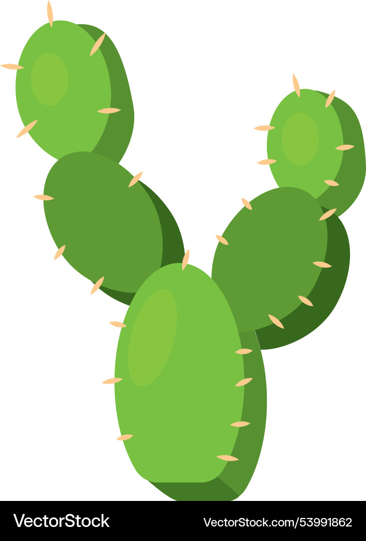 Cactus icon in flat design representing desert Vector Image